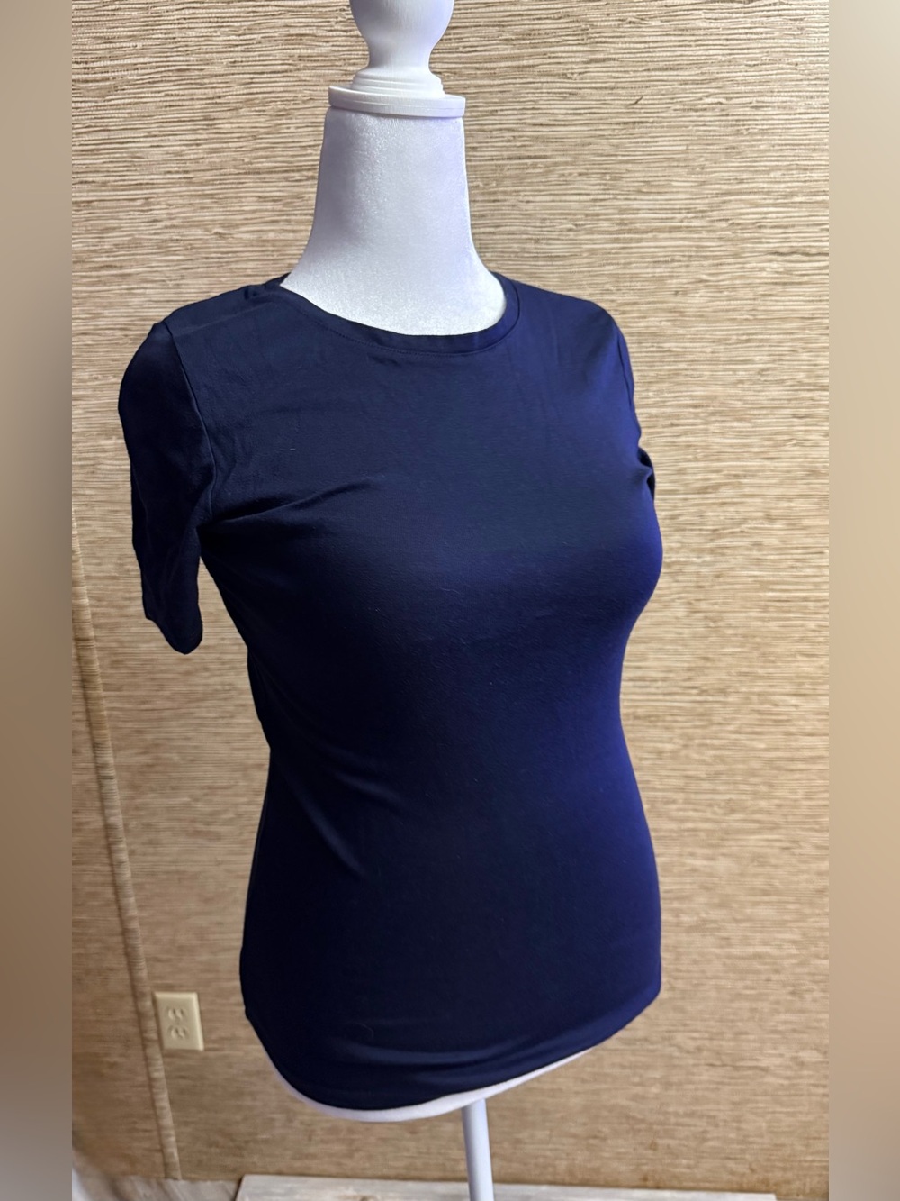 A New Day T-Shirt Women’s Small Navy Blue Crew Neck Short Sleeve Stretch